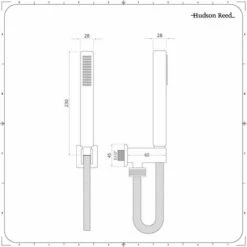 Hudson Reed Kit Doccia Completo Di Doccetta Quadrata&44 Supporto Murale E Flessibile -Hansgrohe Negozio 10474633 5