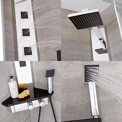 Hudson Reed Alcove Pannello Doccia Angolare Ad Incasso Con Miscelatore Termostatico Cromato Esterno – 3 Vie 4 Hudson Reed Alcove Pannello Doccia Angolare Ad Incasso Con Miscelatore Termostatico Cromato Esterno – 3 Vie - immagine 4