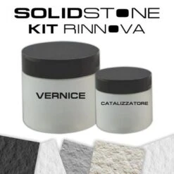 Kit Di Ripristino Per Piatti Doccia In Pietra Con MARCHIO SOLIDSTONE - Kit Verniciatura In Colore Verde Vietri RAL 5021