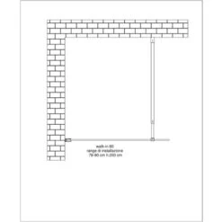 Parete Doccia 8 MM Walk In Reversibile Altezza 200 CM 80 Regolabile 78-80 -Hansgrohe Negozio 10653507 5