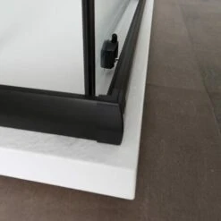 BOX DOCCIA CON PROFILO NERO OPACO E CRISTALLO TRASPARENTE 70X100 CITY -Hansgrohe Negozio 10670424 3