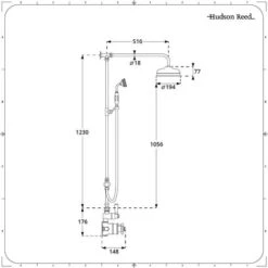 Hudson Reed Elizabeth Sistema Doccia A 2 Vie Completo Di Miscelatore Termostatico Alto&44 Colonna&44 Soffione E Doccetta - Ottone Solido E Ceramica Nera - Cromo Lucido -Hansgrohe Negozio 10671124 5