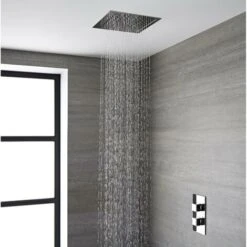 Hudson Reed Trenton Soffione Doccia Fisso - Design Quadrato Ad Incasso Da Soffitto - Acciaio Inox - Controsoffitto Doccia - 280 X 280mm -Hansgrohe Negozio 10671142 4