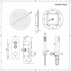 Hudson Reed Idro Miscelatore Doccia A 2 Vie Pulsanti Rotondi Con Doccetta E Soffione Doccia Ad Incasso Rotondo – 400 Mm -Hansgrohe Negozio 10671157 5