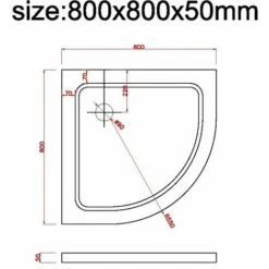 Piatto Doccia Ribassato Semicircolare In Abs H 5cm Con Piletta Inclusa 80x80 -Hansgrohe Negozio 10752417 3