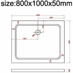 Piatto Doccia Rettangolare Ribassato In Abs H 5cm Con Piletta Inclusa 80x100 -Hansgrohe Negozio 10752580 3