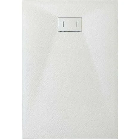 Piatto Doccia In SMC Vetroresina Effetto Pietra H 2,6 Cm Con Piletta Di Scarico Inclusa 70-90 Bianco 1 Piatto Doccia In SMC Vetroresina Effetto Pietra H 2,6 Cm Con Piletta Di Scarico Inclusa 70-90 Bianco