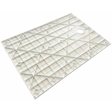 Piatto Doccia In SMC Vetroresina Effetto Pietra H 2,6 Cm Con Piletta Di Scarico Inclusa 70-90 Bianco 4 Piatto Doccia In SMC Vetroresina Effetto Pietra H 2,6 Cm Con Piletta Di Scarico Inclusa 70-90 Bianco - immagine 4