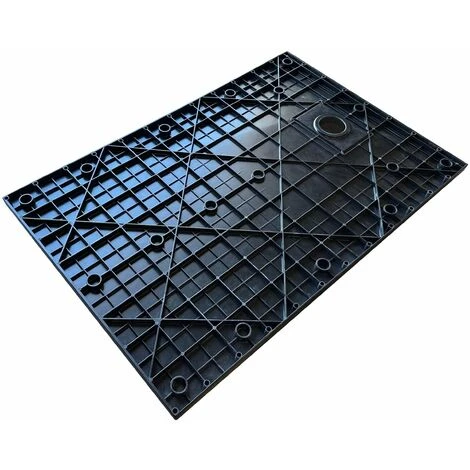 Piatto Doccia In SMC Vetroresina Effetto Pietra H 2,6 Cm Con Piletta Di Scarico Inclusa 80-160 Nero 4 Piatto Doccia In SMC Vetroresina Effetto Pietra H 2,6 Cm Con Piletta Di Scarico Inclusa 80-160 Nero - immagine 4