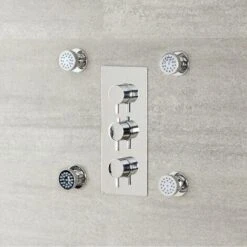 Hudson Reed Como Kit Doccia Con 4 X Idrogetti Rotondi - Ottone Solido Cromato - Ø53 X 63mm -Hansgrohe Negozio 11424297 3