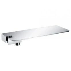 Mensola Portasapone Per Doccia DS40 Con Gancio A Muro E Supporto Per Doccetta - Flessibile E Doccetta Opzionali Senza Flessibile, Senza Doccetta