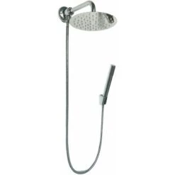 Kit Set Doccia Deviatore A Pressione Con Doccetta Tonda, Soffione 20 Cm