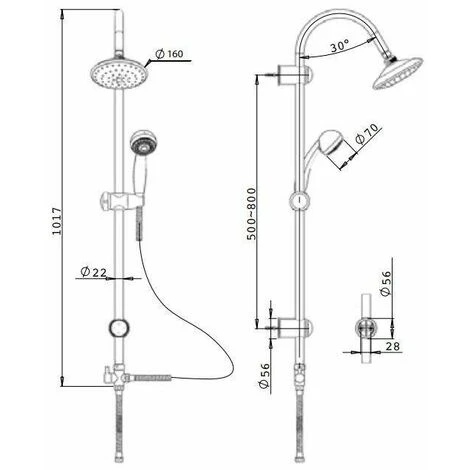 Colonna Doccia Piralla Zoe 0ZO00846A16 Cromo 2 Colonna Doccia Piralla Zoe 0ZO00846A16 Cromo - immagine 2