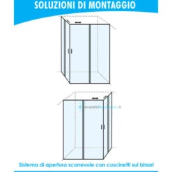 Box Doccia Angolare Porta Scorrevole 60x70 Cm Trasparente -Hansgrohe Negozio 11907731 3