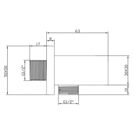 Supporto A Muro Per Doccetta BA002 - Design Squadrato 2 Supporto A Muro Per Doccetta BA002 - Design Squadrato - immagine 2