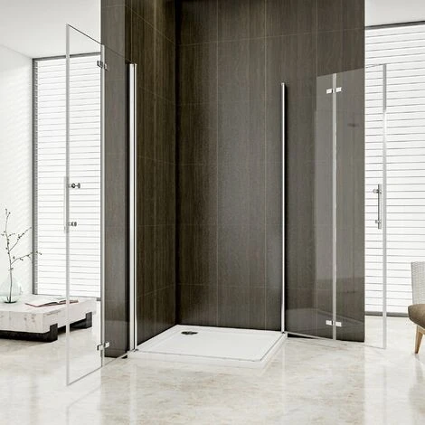 195 Cm Box Doccia Angolare Due Porte Battente E Pieghevoli A Libro Cristallo 6 Mm Temperato Trasparente Anticalcare Telaio Cromato Lucido Misura 80x80 Cm Piatto Doccia 80x80 Cm 3 195 Cm Box Doccia Angolare Due Porte Battente E Pieghevoli A Libro Cristallo 6 Mm Temperato Trasparente Anticalcare Telaio Cromato Lucido Misura 80x80 Cm Piatto Doccia 80x80 Cm - immagine 3