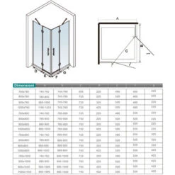 195 Cm Box Doccia Angolare Doppie Porte Battenti Cristallo 6 Mm Temperato Anticalcare Trasparente Telaio Cromo Lucido Misura 80x80 Cm Piatto Doccia 80x80 Cm -Hansgrohe Negozio 12433359 5