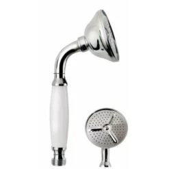 Doccetta In Ottone Con Impugnatura Bianca Pollini Acqua Design Niky DOC2300 Cromo