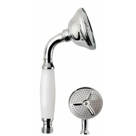 Doccetta In Ottone Con Impugnatura Bianca Pollini Acqua Design Niky DOC2300 Cromo 1 Doccetta In Ottone Con Impugnatura Bianca Pollini Acqua Design Niky DOC2300 Cromo