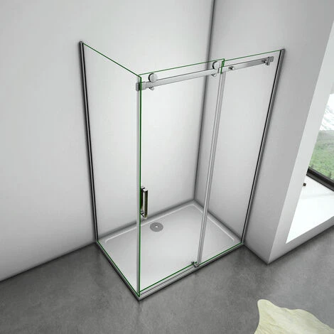 100x70x195 Cm Box Doccia Angolare Porta Scorrevole Con Parete Laterale Vetro 8 Mm Temperato Anticalcare Telaio Cromato Lucido, Piatto Doccia 100x70 Cm Incluso 3 100x70x195 Cm Box Doccia Angolare Porta Scorrevole Con Parete Laterale Vetro 8 Mm Temperato Anticalcare Telaio Cromato Lucido, Piatto Doccia 100x70 Cm Incluso - immagine 3