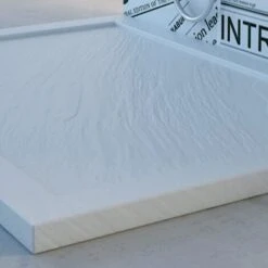 Piatto Doccia Bordato Effetto Pietra Bianco In Acrilico Mod. Flower 75x75x4 Cm Quadrato -Hansgrohe Negozio 12641942 5