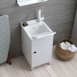 LAVATOIO CON MOBILE 45X50 CM BIANCO LUCIDO CON ASSE INCLUSA -Hansgrohe Negozio 13134131 3