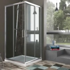 Box Doccia Scorrevole Vetro Trasparente H 185 Mod. Alabama 70x70 Cm Quadrato 7 Box Doccia Scorrevole Vetro Trasparente H 185 Mod. Alabama 70x70 Cm Quadrato -Hansgrohe Negozio 13162168 3