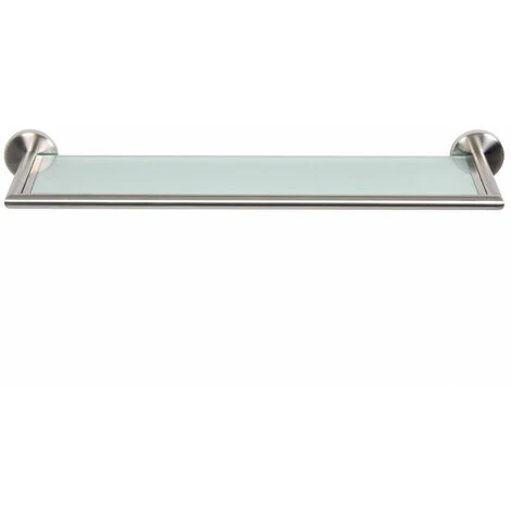 Mensola Rettangolare Da Parete Bagno Ripiano Portatutto Acciaio Vetro 54x6x14cm 2 Mensola Rettangolare Da Parete Bagno Ripiano Portatutto Acciaio Vetro 54x6x14cm - immagine 2