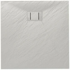 Piatto Doccia Bianco Effetto Pietra Mod. Blend 80x80 Cm Quadrato