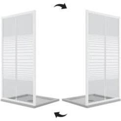 Porta Doccia Bianco Vetro Serigrafato H 185 Mod. Blanc 100 Cm 7 Porta Doccia Bianco Vetro Serigrafato H 185 Mod. Blanc 100 Cm -Hansgrohe Negozio 13956790 3