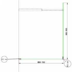 Parete Doccia Walk-in Angolare Doppio Vetro 8 Mm Reversibile 68-70 X 88,5-90,5 H 200 Cm 7 Parete Doccia Walk-in Angolare Doppio Vetro 8 Mm Reversibile 68-70 X 88,5-90,5 H 200 Cm -Hansgrohe Negozio 14362331 4