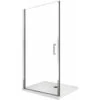 Parete Doccia Battente In Nicchia Vetro 8 Mm Easy-clean Reversibile 64-68 REGOLABILE - H 200 CM - 8 MM