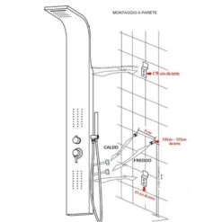 Pannello Doccia Idromassaggio In Acciaio Inox Cromato Con Doccetta -Hansgrohe Negozio 14859935 5