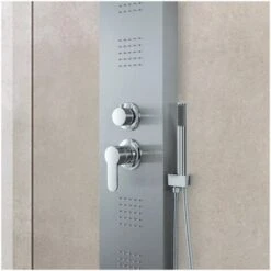Pannello Doccia Idromassaggio In Acciaio Inox Satinato Con Doccetta -Hansgrohe Negozio 14859936 3