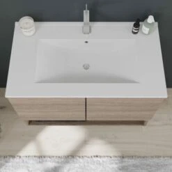 MOBILE BAGNO A PARETE IN QUERCIA NATURALE DA 80 CM CON ANTE VENEZIA 7 MOBILE BAGNO A PARETE IN QUERCIA NATURALE DA 80 CM CON ANTE VENEZIA -Hansgrohe Negozio 16092208 3
