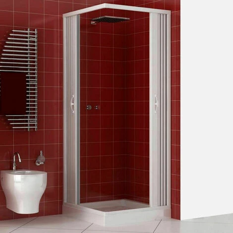 Box Doccia Luna 70x80 Cm In Pvc Apertura Soffietto Centrale 2 Box Doccia Luna 70x80 Cm In Pvc Apertura Soffietto Centrale - immagine 2