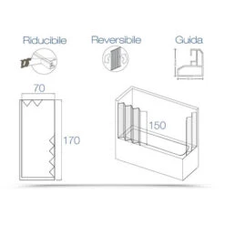 Box Sopravasca Galassia 2 Ante 70x150cm Apertura Angolare -Hansgrohe Negozio 16596310 4