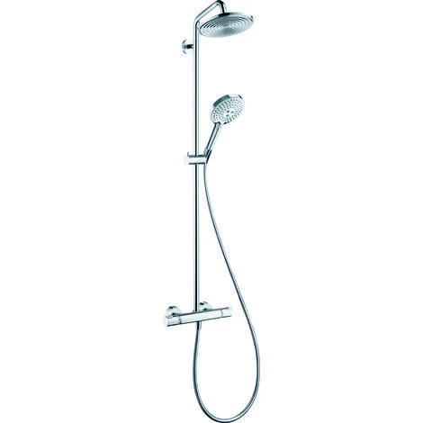 Hansgrohe Raindance Select S 240 1jet Showerpipe, Con Termostato, 27115000, Cromo - 27115000 1 Hansgrohe Raindance Select S 240 1jet Showerpipe, Con Termostato, 27115000, Cromo - 27115000