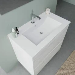 MOBILE BAGNO A TERRA CM 80 CON CASSETTI COLORE BIANCO LAGUNA -Hansgrohe Negozio 17594420 3