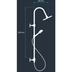 EUROSANIT Colonna Doccia Con Miscelatore Meccanico / Kara By Eurosanit -Hansgrohe Negozio 17601703 5