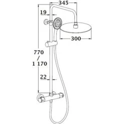 EUROSANIT Colonna Per Doccia Con Miscelatore Termostatico / Paloma -Hansgrohe Negozio 17604832 5