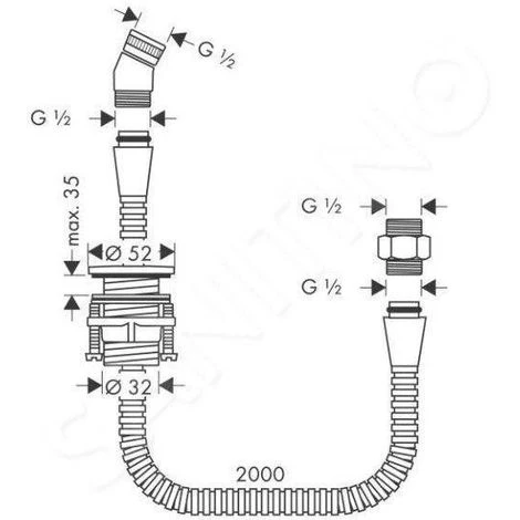 Hansgrohe Supporto Per Doccia Estraibile Per Montaggio A Bordovasca, Cromato Codice 28307000 2 Hansgrohe Supporto Per Doccia Estraibile Per Montaggio A Bordovasca, Cromato Codice 28307000 - immagine 2