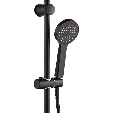 Saliscendi Nero Anticalcare Con Doccino A 1 Getto - Serie Vogue 2 Saliscendi Nero Anticalcare Con Doccino A 1 Getto - Serie Vogue - immagine 2