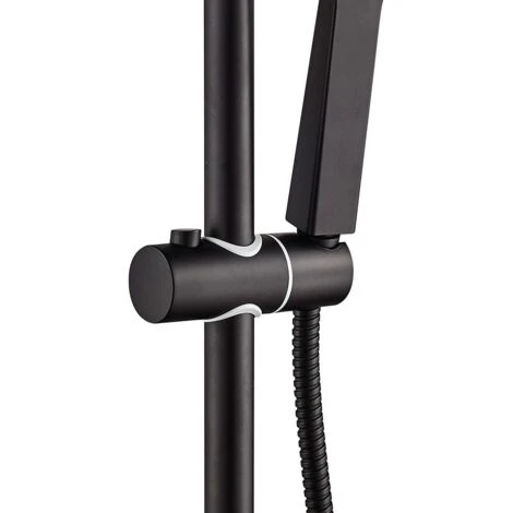 Saliscendi Nero Anticalcare Con Doccino A 1 Getto - Serie Vogue 3 Saliscendi Nero Anticalcare Con Doccino A 1 Getto - Serie Vogue - immagine 3