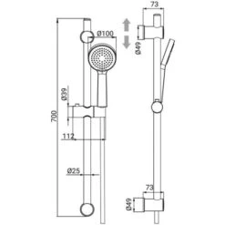 Saliscendi Nero Anticalcare Con Doccino A 1 Getto - Serie Vogue 7 Saliscendi Nero Anticalcare Con Doccino A 1 Getto - Serie Vogue -Hansgrohe Negozio 18052783 4