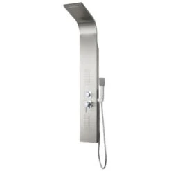 Colonna Doccia 001 4 Funzioni Acciaio Inox Getto A Cascata 2 Bocchette Idro Lombari L20xp44xh140 Finitura- Spazzolato - Confezione 1