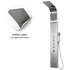 Colonna Doccia 004 Termostatica Acciaio Inox 4 Funzioni Getto A Cascata 2 Bocchette Idro Lombari L20xp44xh165 Finitura- Spazzolato - Confezione 1 -Hansgrohe Negozio 18127703 3