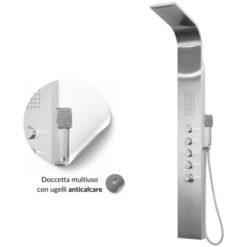 Colonna Doccia 004 Termostatica Acciaio Inox 4 Funzioni Getto A Cascata 2 Bocchette Idro Lombari L20xp44xh165 Finitura- Spazzolato - Confezione 1 -Hansgrohe Negozio 18127703 5