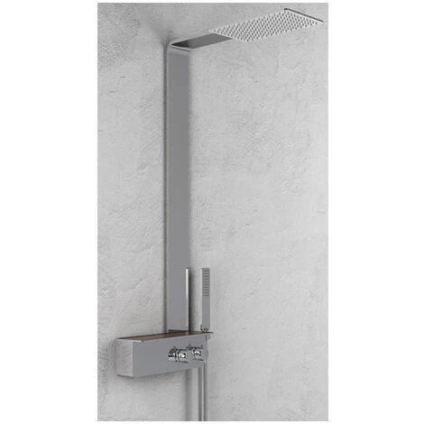 Colonna Doccia 015 Acciaio Inox Spazzolato 2 Funzioni Top Acciaio Inox L40xp42xh120 2 Colonna Doccia 015 Acciaio Inox Spazzolato 2 Funzioni Top Acciaio Inox L40xp42xh120 - immagine 2