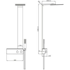 Colonna Doccia 015 Acciaio Inox Spazzolato 2 Funzioni Top Acciaio Inox L40xp42xh120 7 Colonna Doccia 015 Acciaio Inox Spazzolato 2 Funzioni Top Acciaio Inox L40xp42xh120 -Hansgrohe Negozio 18127782 3